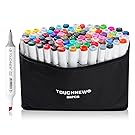 80 Set Color TOUCHNEW Alcohol Graphic Drawing Art Dual Tip Sketch Pen Art Sketch Twin Marker Pens Hand Painted Design Draft Pencil