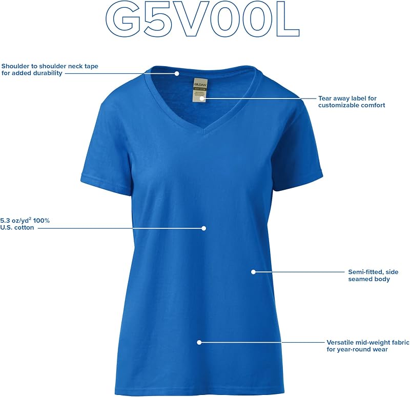 Lot de 2 t-Shirts à col en V en Coton épais pour Femme, Noir, XX-Large