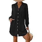 Bsubseach Swimsuit Coverup for Women Long Sleeve Bathing Suit Cover Up Blouse Button Down Shirt Dress Beach Vacation Clothes
