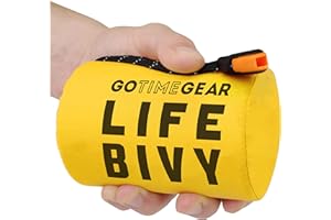 Go Time Gear Life Bivy Emergency Survival Sleeping Bag Thermal Bivy - Use as Emergency Bivy Sack, Survival Sleeping Bag, Mylar Emergency Blanket