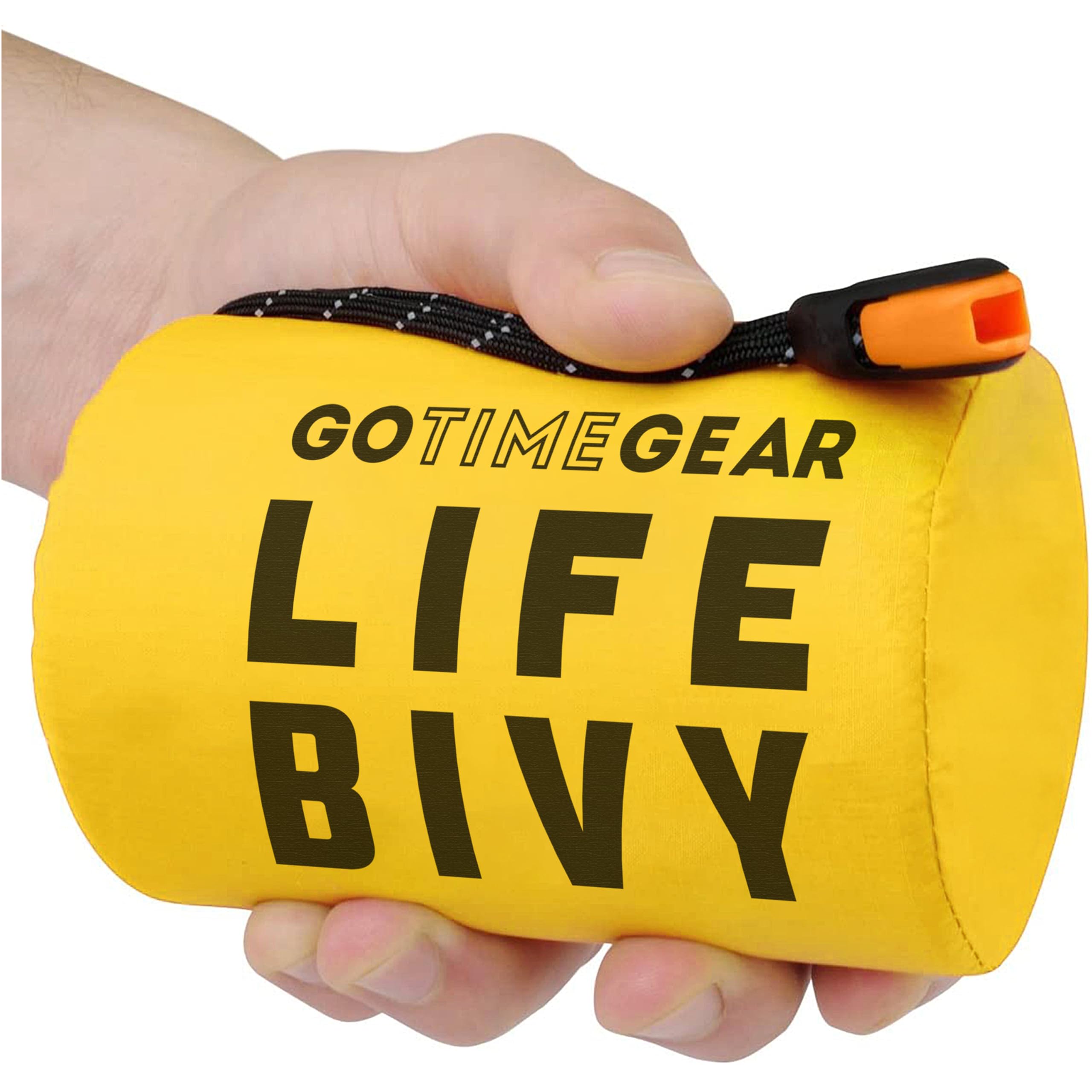 Go Time Gear Life Bivy 2 Person Survival Shelter - Emergency Tube Tent, Survival Tarp - Yellow 1 Pack