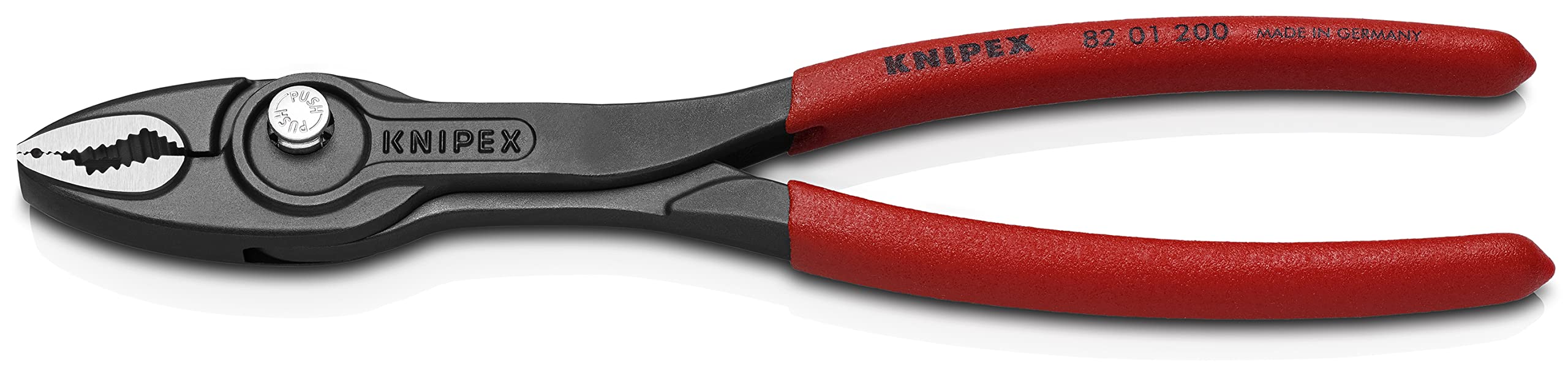 KNIPEX Twingrip Front and Side Gripping Pliers Pliers Self-Service Card with Non-Slip Plastic Coating 200 mm, 82 01 200 SB