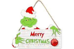 SIONOIUR Christmas Decorations Hanging Signs Door Sign for Holiday Decor Merry Xmas Themed Party Supplies Yard Porch Wall Window Kid’s Room Decoration