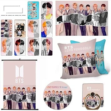 Grapes Garden BTS Poster, BTS Schminkspiegel, Handy Halterung, BTS Kissenbezug, 10 BTS Photocard Set, Bildlauf Malen Geschenk