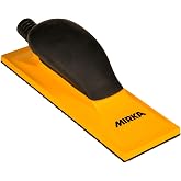 Mirka Hand Sanding Block for Hook and Loop Sheets, Vacuum-Ready, 2.75x8 In | Connects to a Vacuum Hose and Dust Extractor for Dust-Controlled Sanding on Auto Body, Wood and Drywall, with Ergonomic Grip