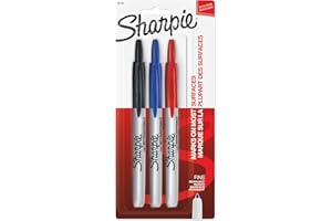 Sharpie Retractable Permanent Markers, Fine Point, Assorted Colors, 3 Count