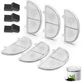 Cat Water Fountain Filter Pet Drinking Fountain Filter Replacement, Compatible with WF20/CF20 | Triple-Layer Filtration System, 6Pack (6 Sponges Included)