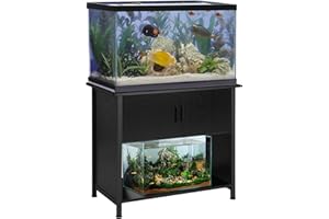 SMONTER Aquarium Stand 40 Gallon Metal Fish Tank Stand Cabinet with Storage Shelf, W36.6*D18.9*H31.5 (Stand Only)