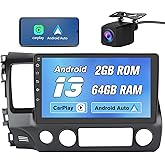 AWESAFE 2+64GB Car Stereo Radio Head Unit Andriod 13 for Honda Civic 2006-2011 with Wireless Apple Carplay Android Auto