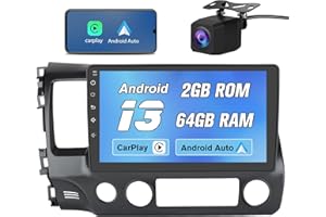 AWESAFE 2+64GB Car Stereo Radio Head Unit Andriod 13 for Honda Civic 2006-2011 with Wireless Apple Carplay Android Auto