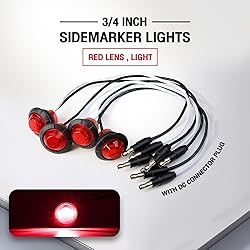 MADCATZ 20 Pcs of 3/4 Inch Side Marker Red Lens