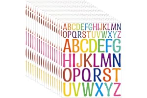 SXDMHYB 35 Sheet 1820 Pcs Colorful Letter Stickers,2+1 Inch Big Font Alphabet Letter Vinyl Stickers Self Adhesive Waterproof Letters Kit,Mailbox Stickers for Labels DIY Crafts Scrapbook Classroom Home Decor