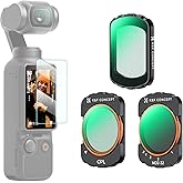 K&F Concept 3-Pack Filters for Osmo Pocket 3- Magnetic CPL, Black Mist 1/4, VND2-32, Filter Kit Compatible with DJI Osmo Pock