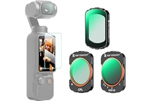 K&F CONCEPT 3-Pack Filters for Osmo Pocket 3/ Pocket 4- Magnetic CPL, Black Mist 1/4, VND2-32, Filter Kit Compatible with DJI