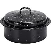 ENAMORY 3-QT Black Covered Round Roaster Pan