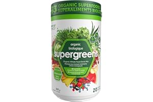 Organic Greens Powder - Unflavoured, 33 Superfoods Nutrient-Packed Blend, Fruits, Greens & Vegetables, Organic, non-GMO, 0g S