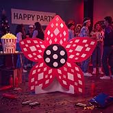3 FT Scary Horror Flower Birthday Party Decoration, Cardboard Standee | Red Monster Flower Photo Booth Prop for Fan Meeting Theme Summer Activity Cartoon Birthday Outdoor Decor Fans Party Supplies