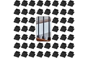Sidasu 50-Pack Iron Baluster Shoes with Screws,Aluminum Baluster Shoes Flat for 1/2" Square Iron Balusters