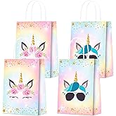 KERINGO 16 PCS Party Favor Bags for Unicorn Birthday Party Supplies Gift Goody Treat Candy Bags for Rainbow Horse Favors Decor for Rainbow Horse Themed Birthday Decorations