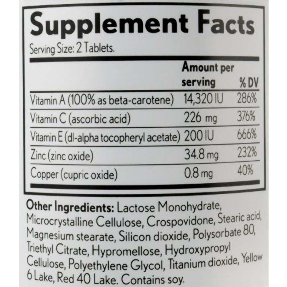 PreserVision AREDS Eye Vitamin & Mineral Supplement, Tablets, 240 Count (Pack of 1), Packaging May Vary