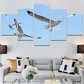 SIGNWIN 5 Panel Canvas Wall Art Modern Art...