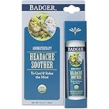 Badger - Headache Soother, Aromatherapy Balm Stick, Certified Organic, Headache Relief Aromatherapy Oil, Peppermint Eucalyptu