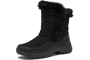 Lands' End Expedition Waterproof Insulated Womens Snow Boots, Lace Up or Slip On Winter Boots for Women, Medium or Wide Width Sizes 6 to 11, Black, Brown, Blue, White or Grey Winter Shoes