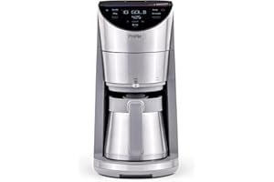 GE Profile Smart Grind & Brew Coffee Maker w/Podless Single Serve, 90oz Water Reservoir, 10 Cup Thermal Carafe, Voice Control, Adjustable Burr Grinder, SCA Certified, Barista-Quality, Stainless Steel