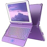 CC Store Touchpad Keyboard Case for iPad 9th Generation 10.2",for iPad 9th/8th/7th Generation Case with Keyboard,Multi-Touch &Backlit Keys,360° Rotatable &Pencil Holder,iPad 9th Gen(Purple)
