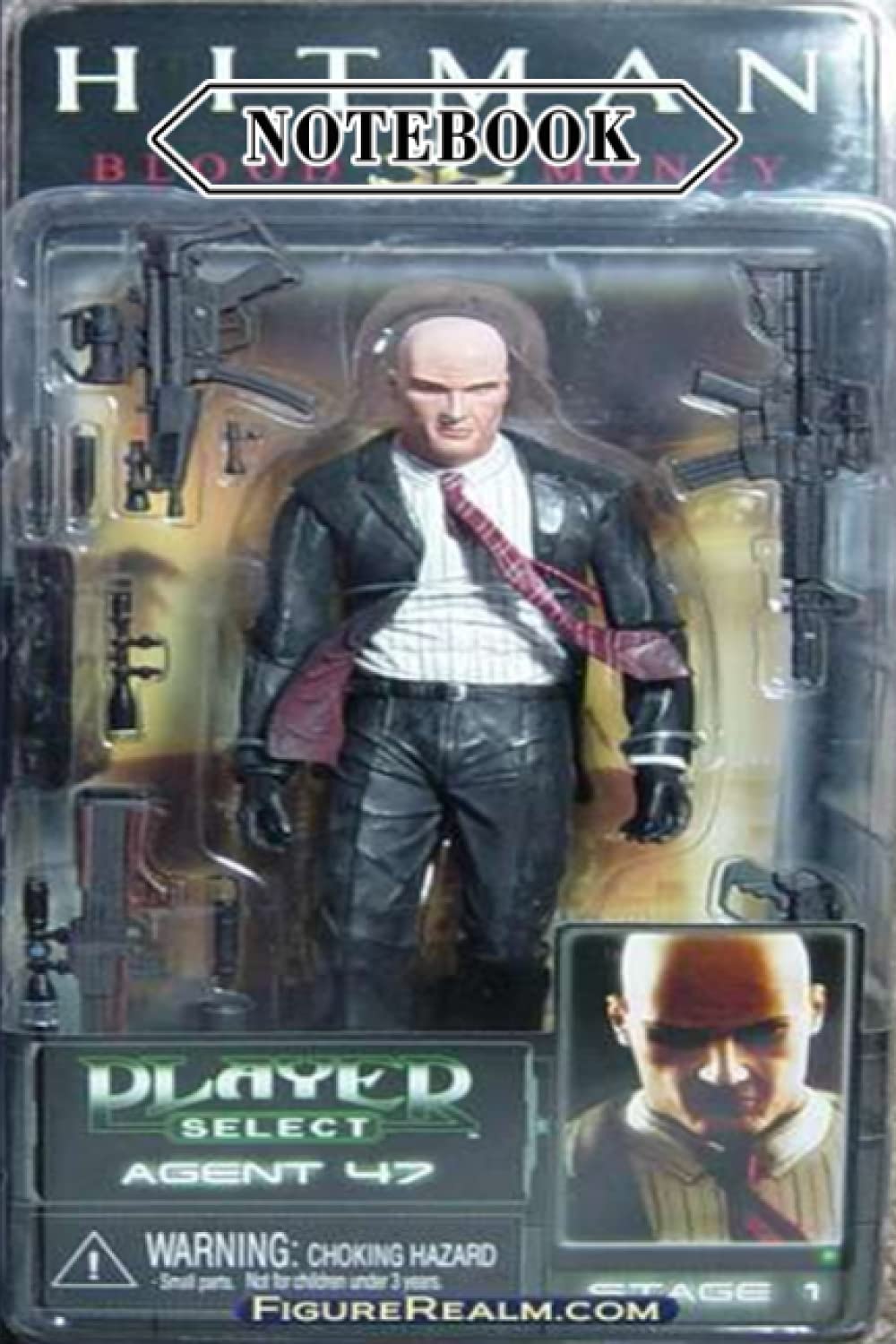 Notebook: hitman agent 47, Journal 6 x 9, 100 Page Blank Lined Paperback Journal/Composition Notebook/Diary
