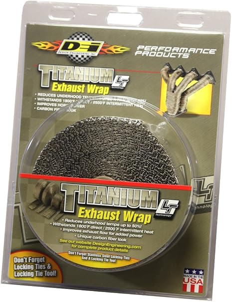Amazon Dei エキゾーストラップ チタニウム サーモバンテージ 5cm 15m マフラーカバー 車 バイク
