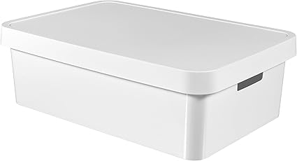 CURVER Caja Infinity 30L con Tapa, Blanco, 54.5x37x16 cm, 233758: Amazon.es: Jardín
