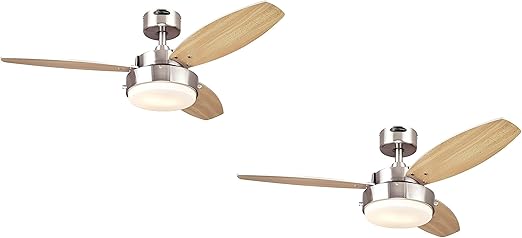 Westinghouse 7247300 Alloy Two Light Reversible Three Blade Indoor