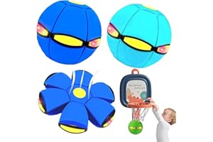 Magic Metaball Balle rebondissante pour enfants, sauce volante magique avec 6 lumières, interaction parent-enfant, balle disq