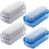 Nail Brush Two Sided Hand Fingernail Scrub Brushes Soft Stiff Bristles Scrubber Nails Toes Cleaning Brush for Men Women Kids 4 PCS