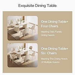 Guyii 62.99" Dining Table Set with 4 Chairs, Modern