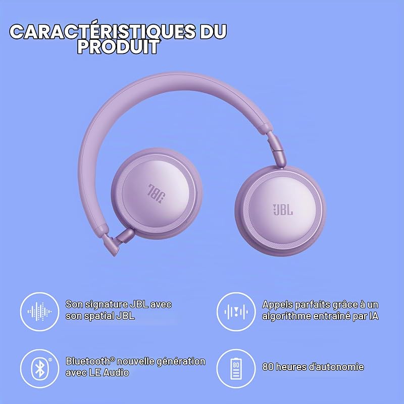 Live 680NC Casque Supra-Auriculaire sans Fil, Orange