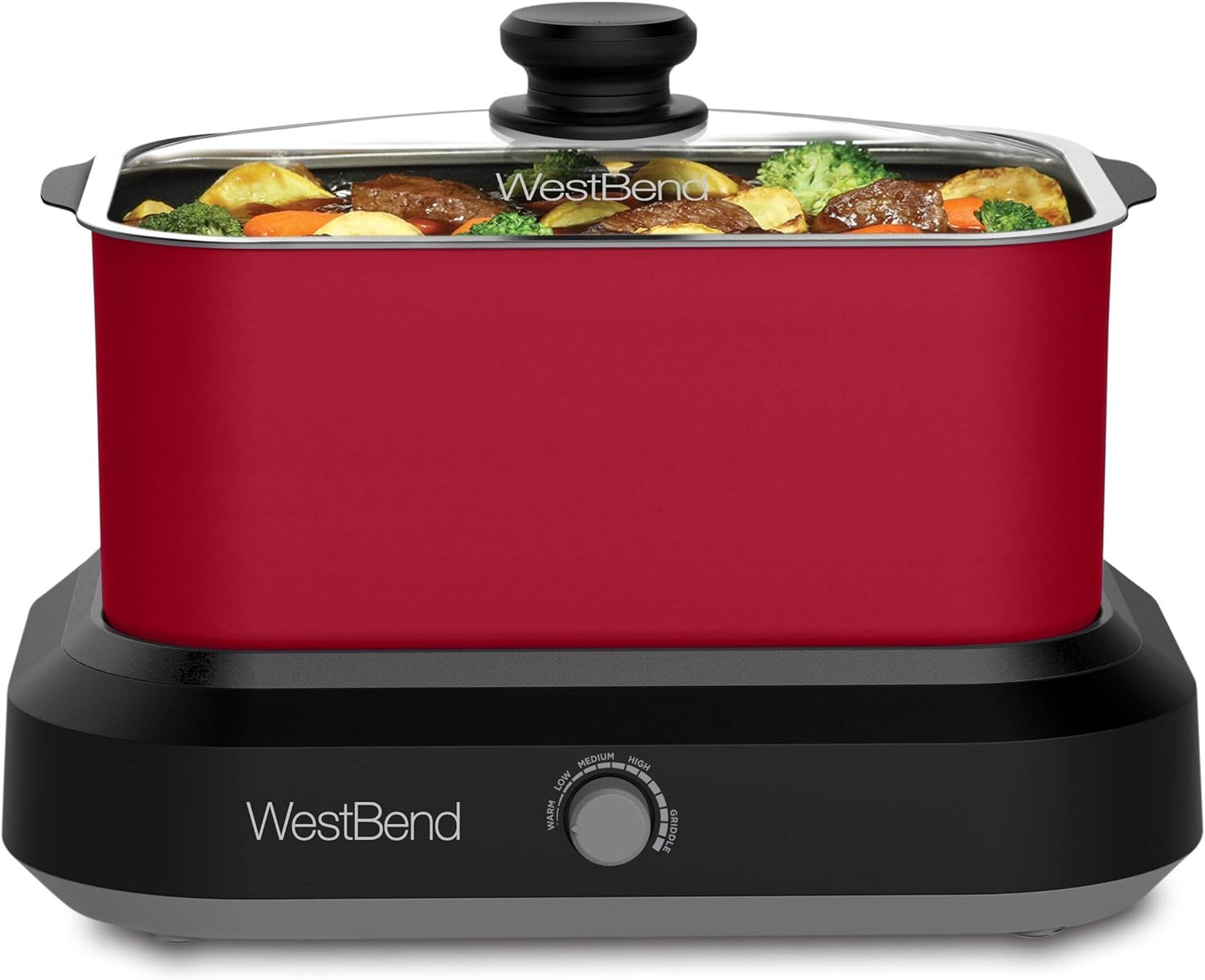 West Bend 87906R Versatility Slow Cooker 5 Different Temperature