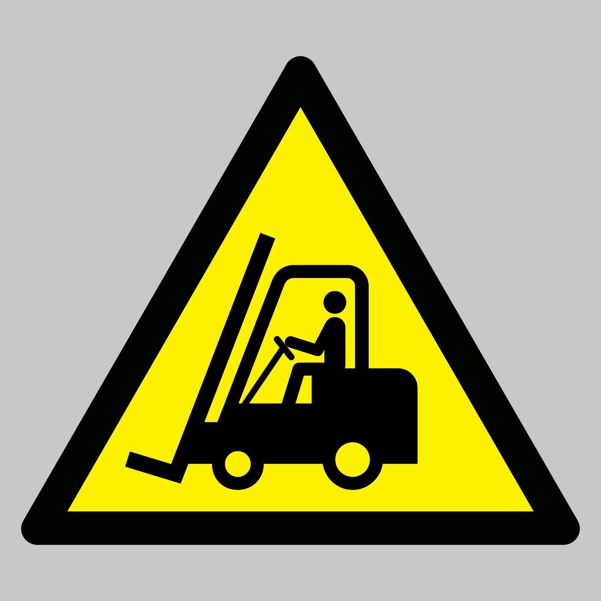 Warning fork lifts floor graphic