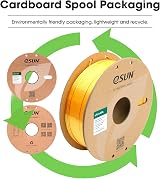 eSUN Silk Metal PLA Filament 1.75mm Silver 1KG Spool Shiny Metallic 3D Printer view 8