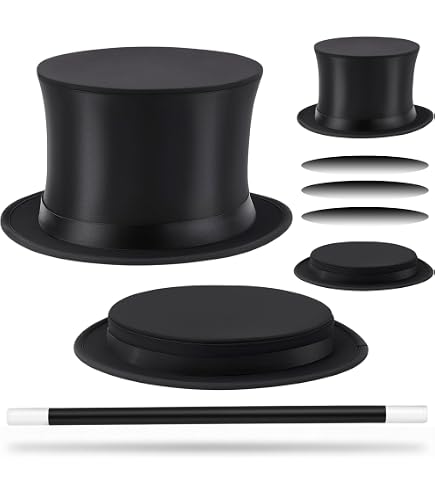 Amazon.com: Nicky Bigs Novelties Collapsible Top Hat, Black