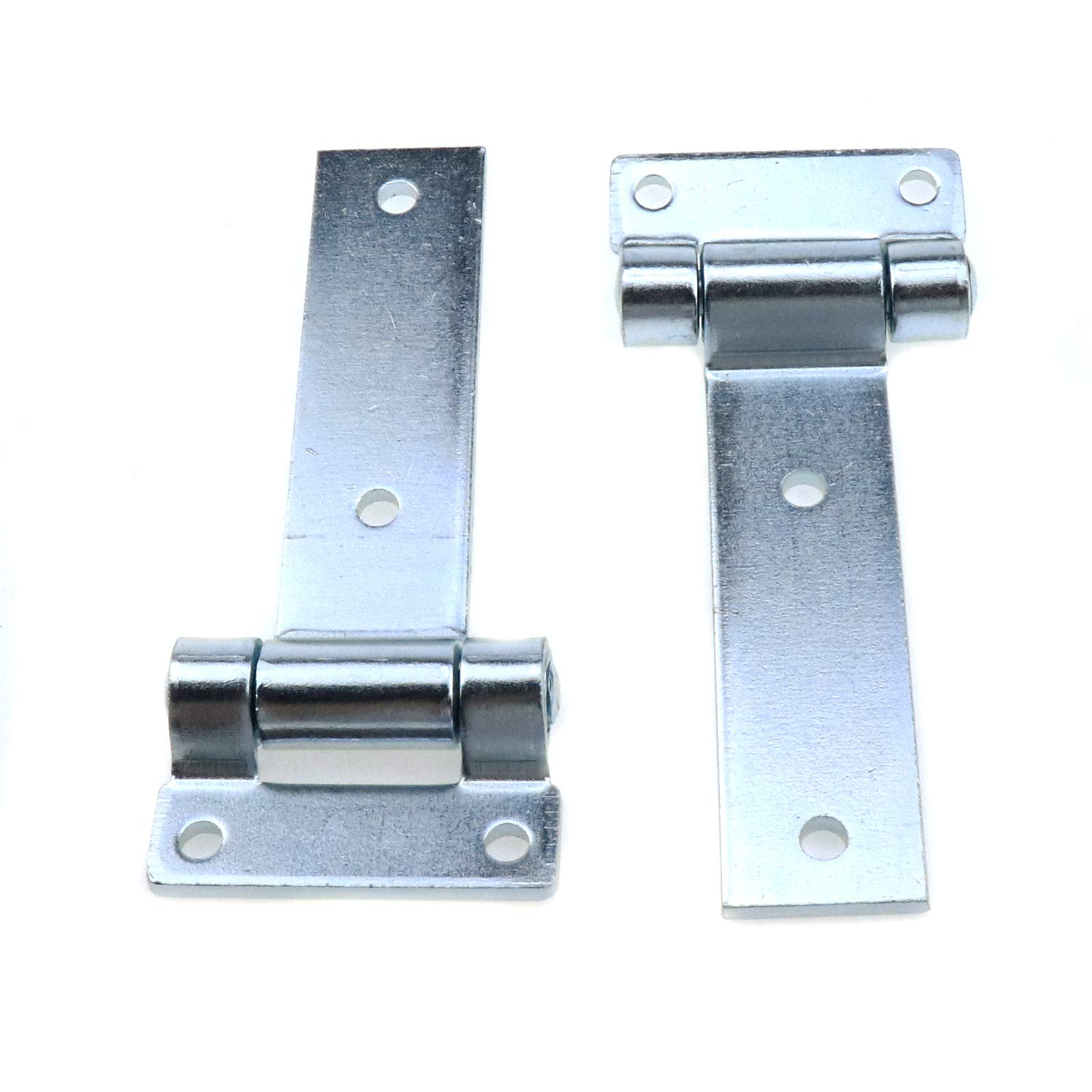 MY MIRONEY 5.31" x 2.32" Strap Tee T Hinge Carbon Steel T Hinge for Garage Barn Door Gate Shed Cargo Trailer Truck Pack of 2