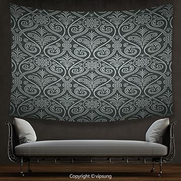 Amazon Com Casa Decor Tapestry Color Negro Envejecido Barroco