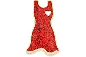 PinMart Heart Disease Awareness Enamel Lapel Pin – Nickel Plated Red Ribbon Pin – Support Heart Health – Jewelry Brooch with Secure Clutch Back
