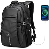 ARCTIC HUNTER AH Business Laptop Backpack for Men Work Commuting, 30L Large Travel Carry On Backpack Flight Approved for Airplane, Professional Adult College Backpacks Casual Daypack, Black