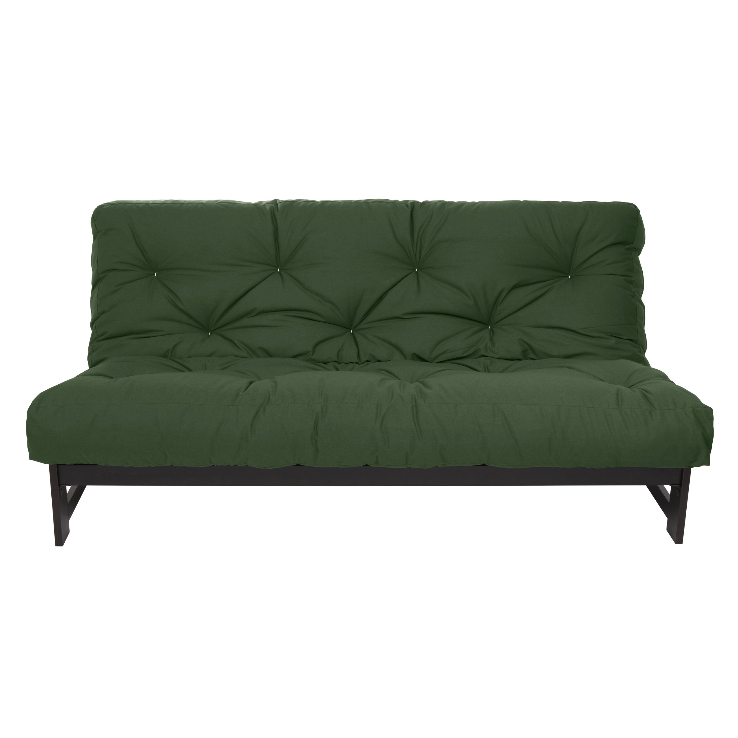 Photo 1 of Mozaic Full Size 5-inch Cotton Twill Futon Mattress, Hunter Green