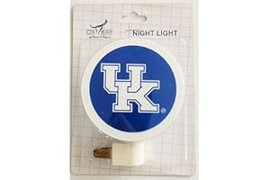 Oxbay Officially Licensed Kentucky Nite Light - 3 1/2 inch Wildcats Ornament for Kids Room, Dorm, or Office - Perfect KU Wildcat Grad Gift and Team Gear Blue and White, Yellow