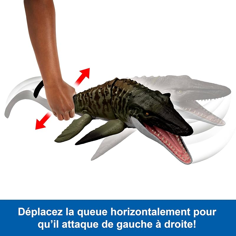 Jurassic World Mosasaurus à mâchoires puissantes et Mini Dinosaure