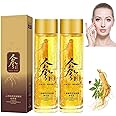 2bottle Ginseng Extract Liquid,Ginseng Serum Water Ginseng Gold Peptide Anti Wrinkle Serum Ginseng Oil Skin Tightening Products Facial Products Hydrating Essence Anti Wrinkle Tightening Serum