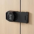 ETEKJOY Cabinet Lock Keyless 3-Digit Password Combination Code Hasp Latch Lock Twist Knob Wooden Drawer Cupboard (Black, 3 inch)